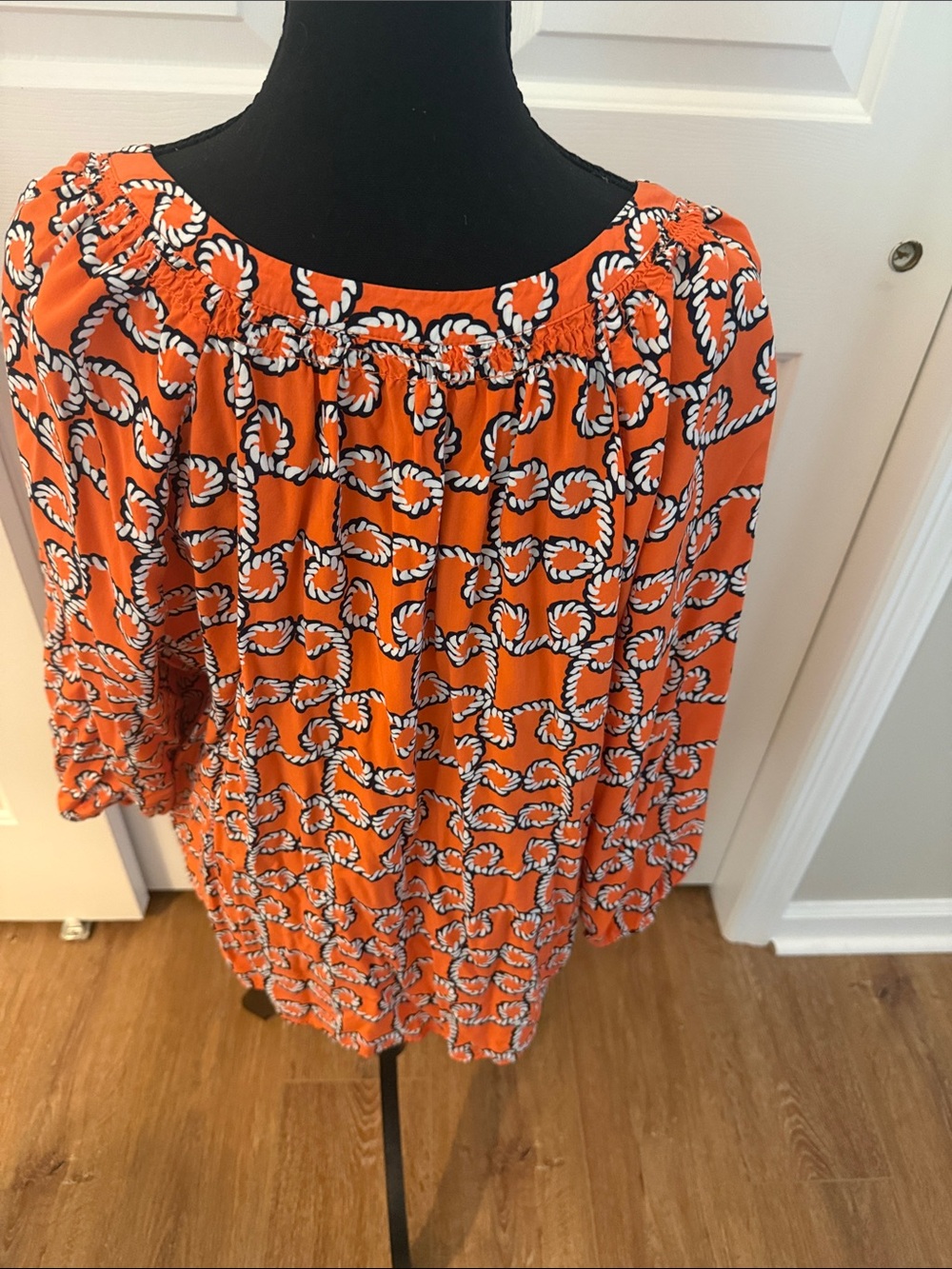crown & ivy Orange Printed V-Neck Tunic - Picture 3 of 5
